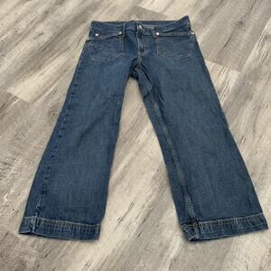 Polo Jeans Co Ralph Lauren Womens Sz 10 Slanted Pocket Capri Front Pockets